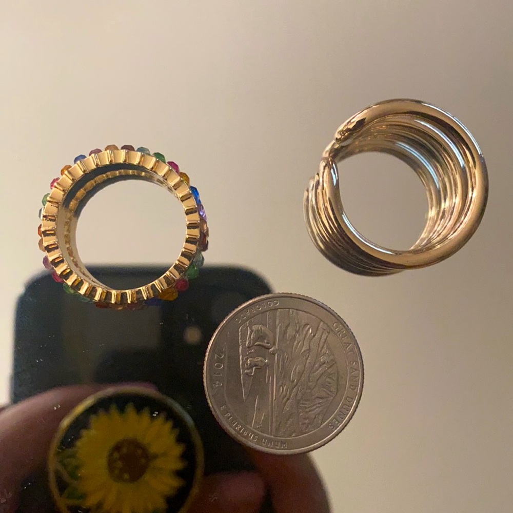 Bold gold rings Size 9